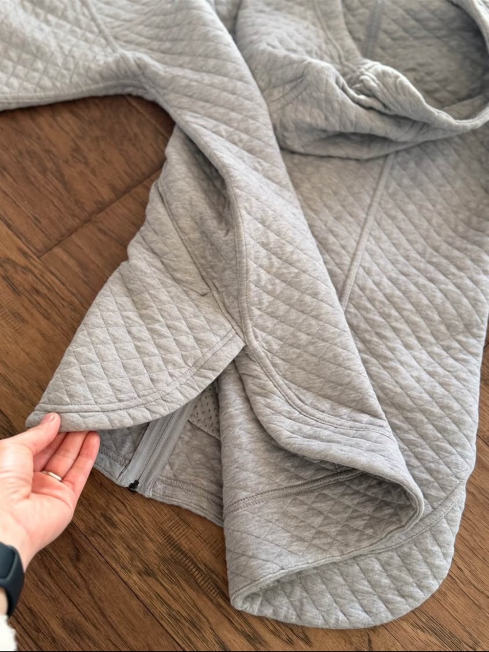 Patagonia Quilted Hooded Bomber Jacket in Light Gray - Picture 7 of 8